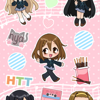 K-On! Large Sticker Sheet