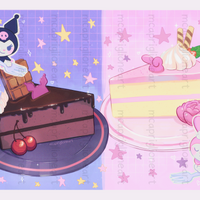 Kuromi and Melody Dessert 5x7 Print