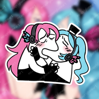 Miku x Luka Magnet Meme Sticker