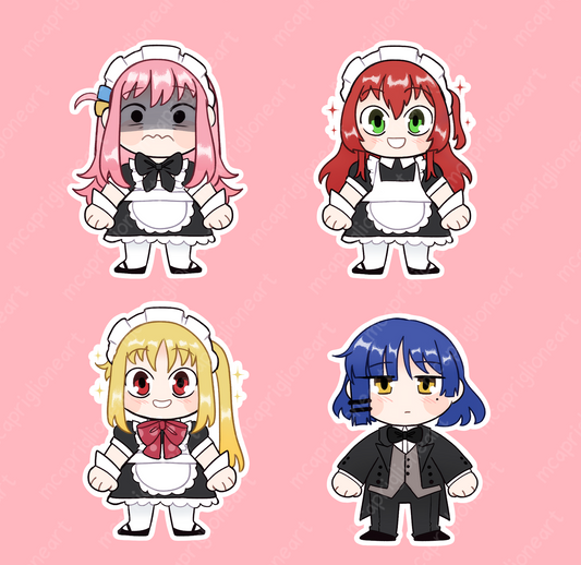 Maid Bocchi The Rock! Stickers