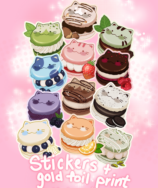 Meow-carons Stickers