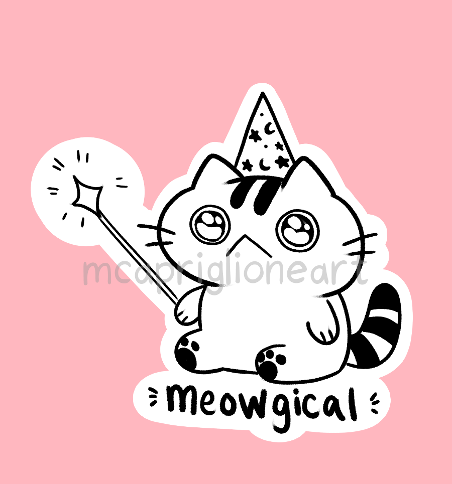 TrashCat Meowgical Sticker