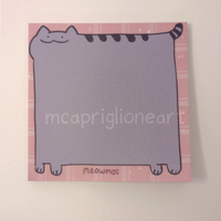 Gray Cat Memo Pad