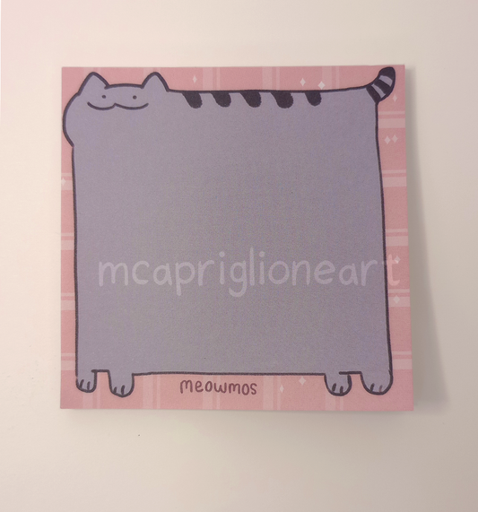 Gray Cat Memo Pad