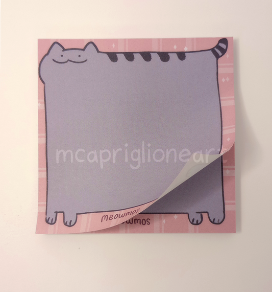 Gray Cat Memo Pad