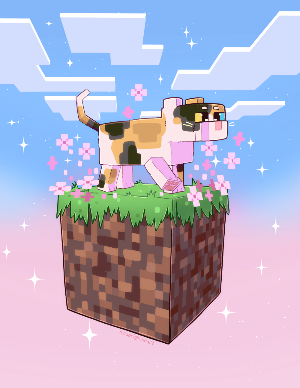 Meow-ncraft 8.5x11 Print