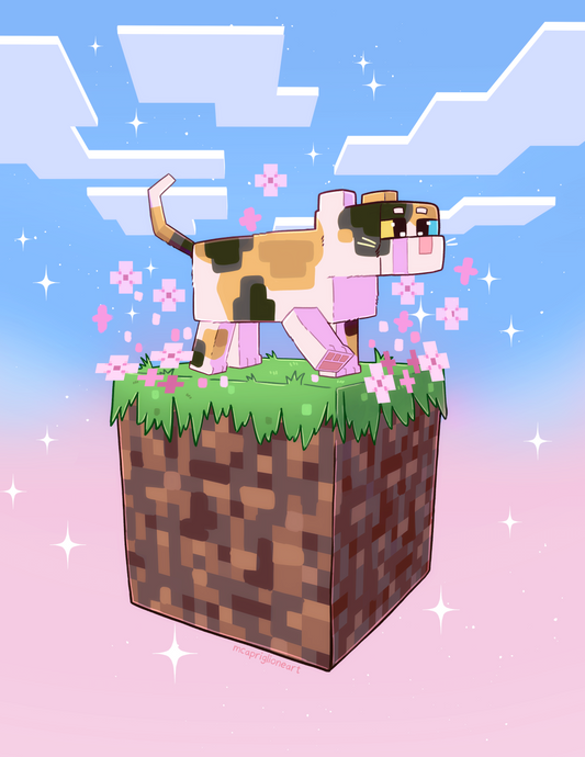 Meow-ncraft 8.5x11 Print