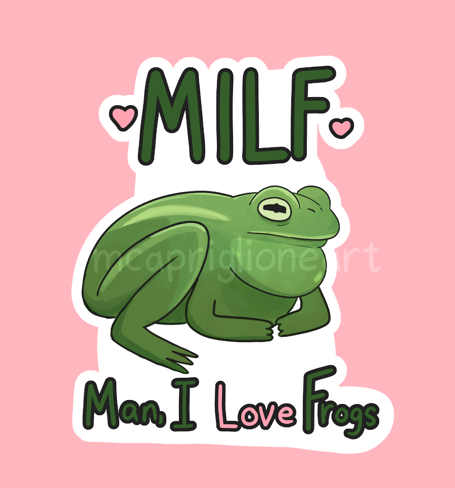 MILF (man I love frogs) frog sticker