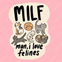 MILF (Man I Love Cats) Sticker