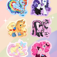 My Little Pony Fashion Individual Stickers (3D Glitter Texture)