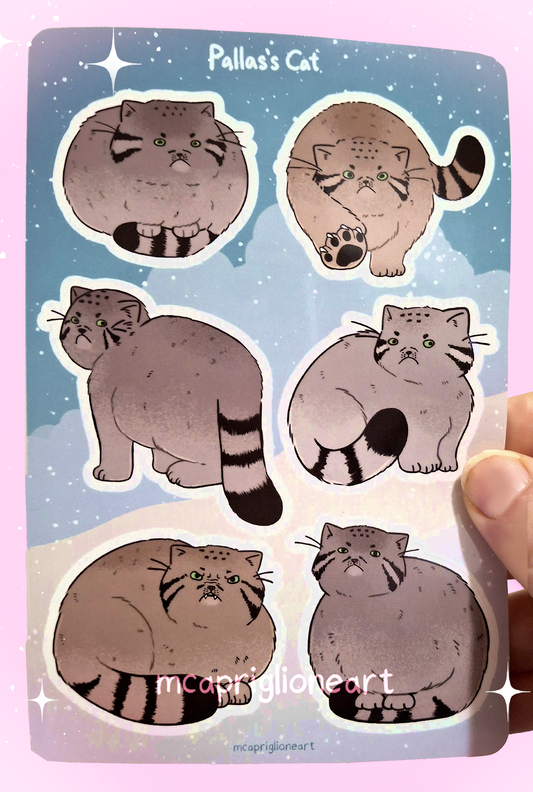 Pallas's Cat Sticker Sheet