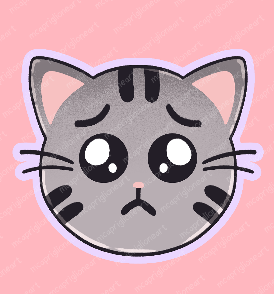 Begging Cat Sticker
