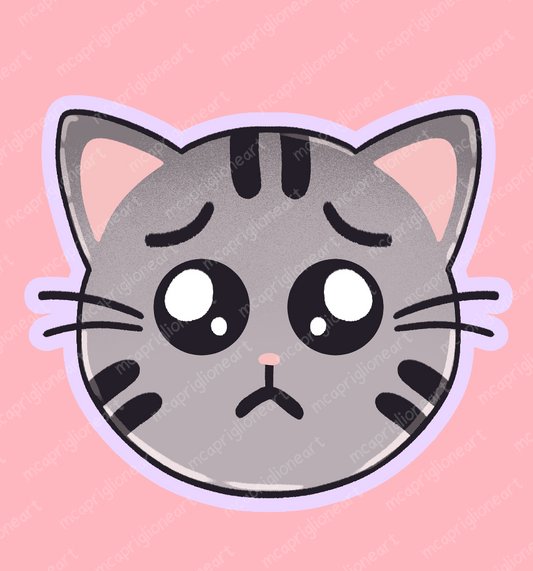 Begging Cat Sticker
