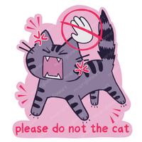 Please Do Not The Cat Sticker
