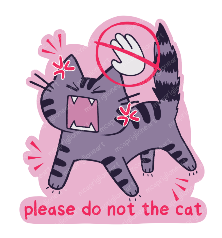 Please Do Not The Cat Sticker