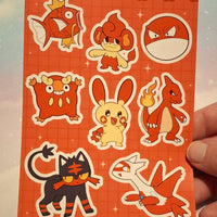 Pokemon of the Rainbow Sticker Sheets (10 Designs Available)