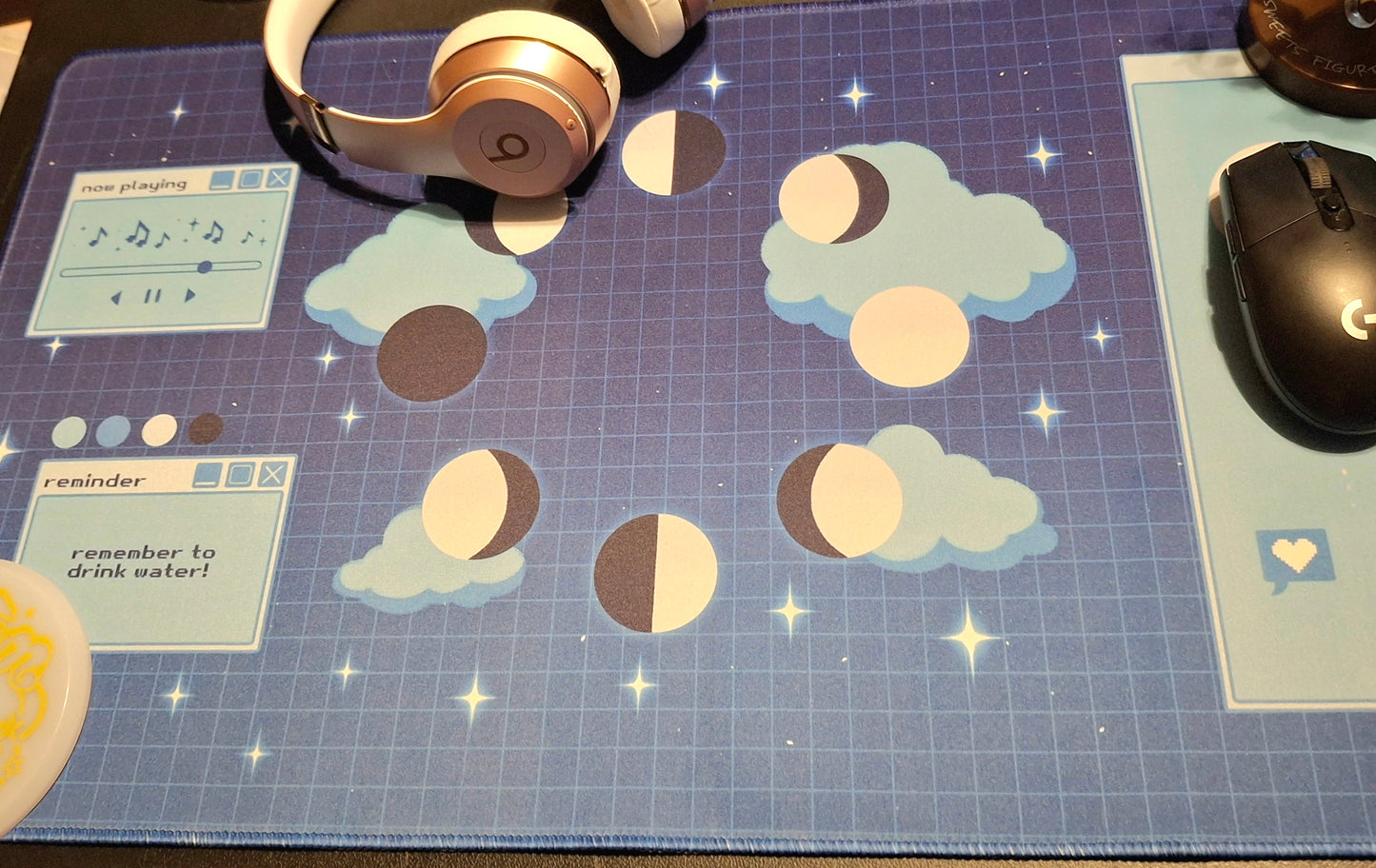 Dreamy Celestial Phases XL Desk Mat