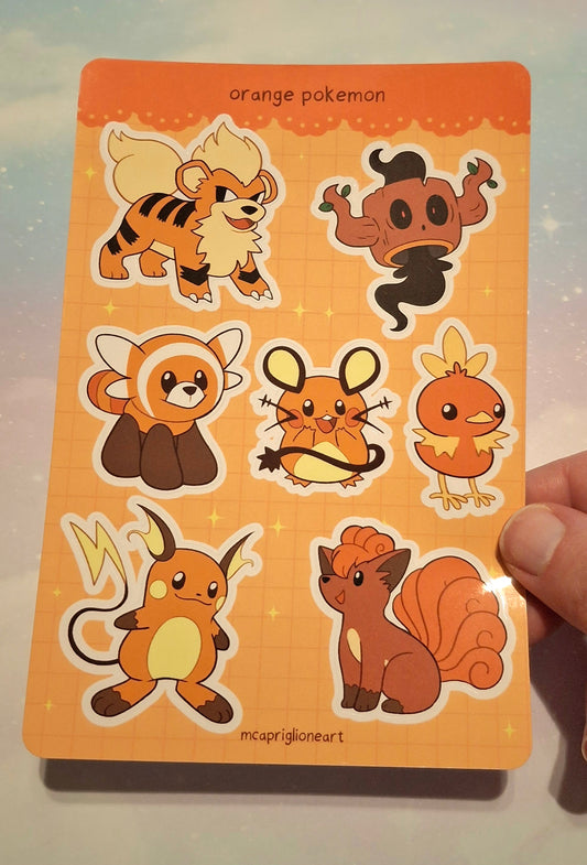 Pokemon of the Rainbow Sticker Sheets (10 Designs Available)