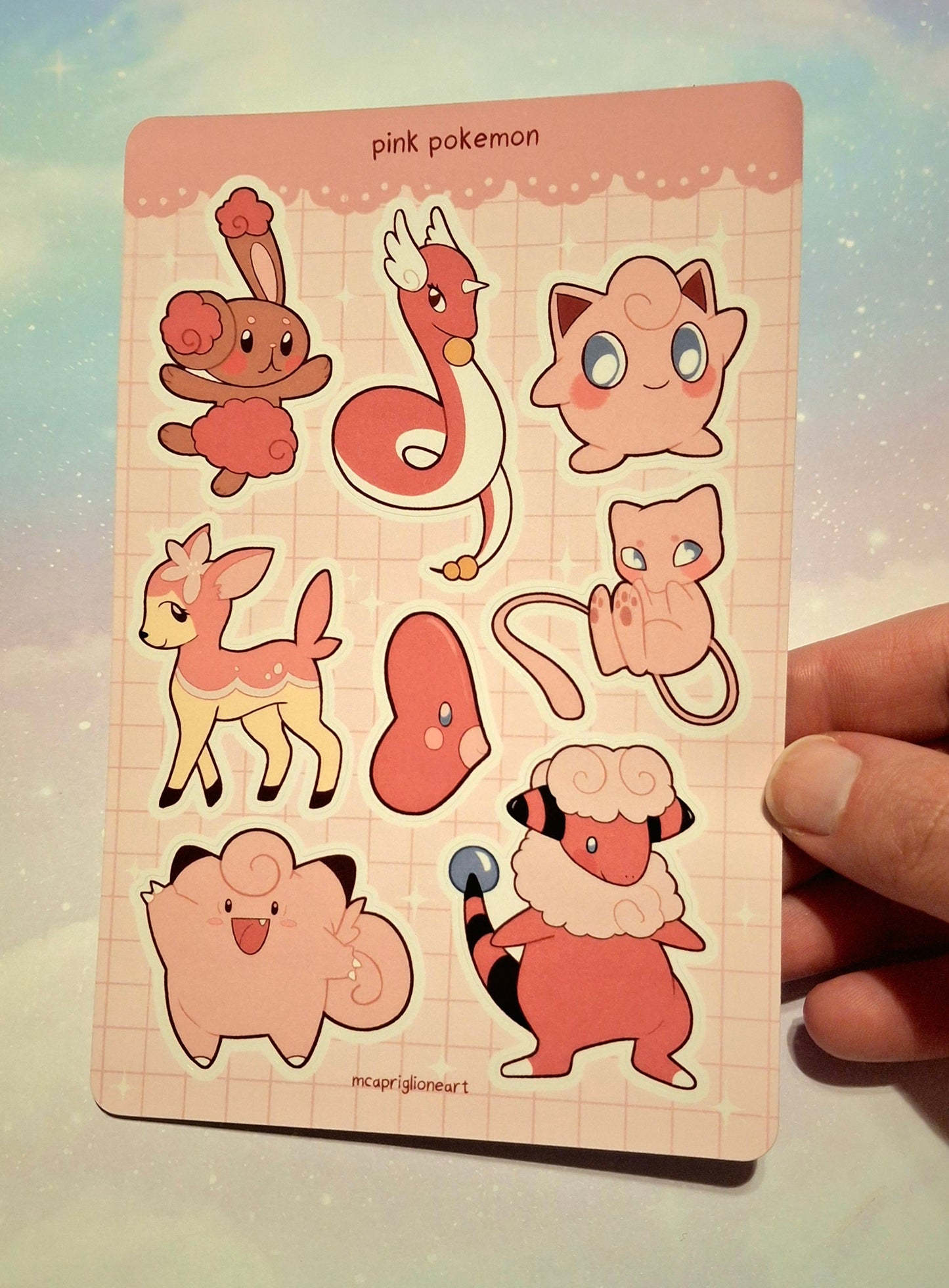 Pokemon of the Rainbow Sticker Sheets (10 Designs Available)