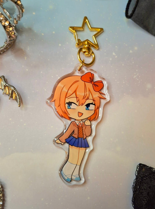 Doki Doki Literature Club Double Sided Epoxy Charms (Blood and Horror Warning)