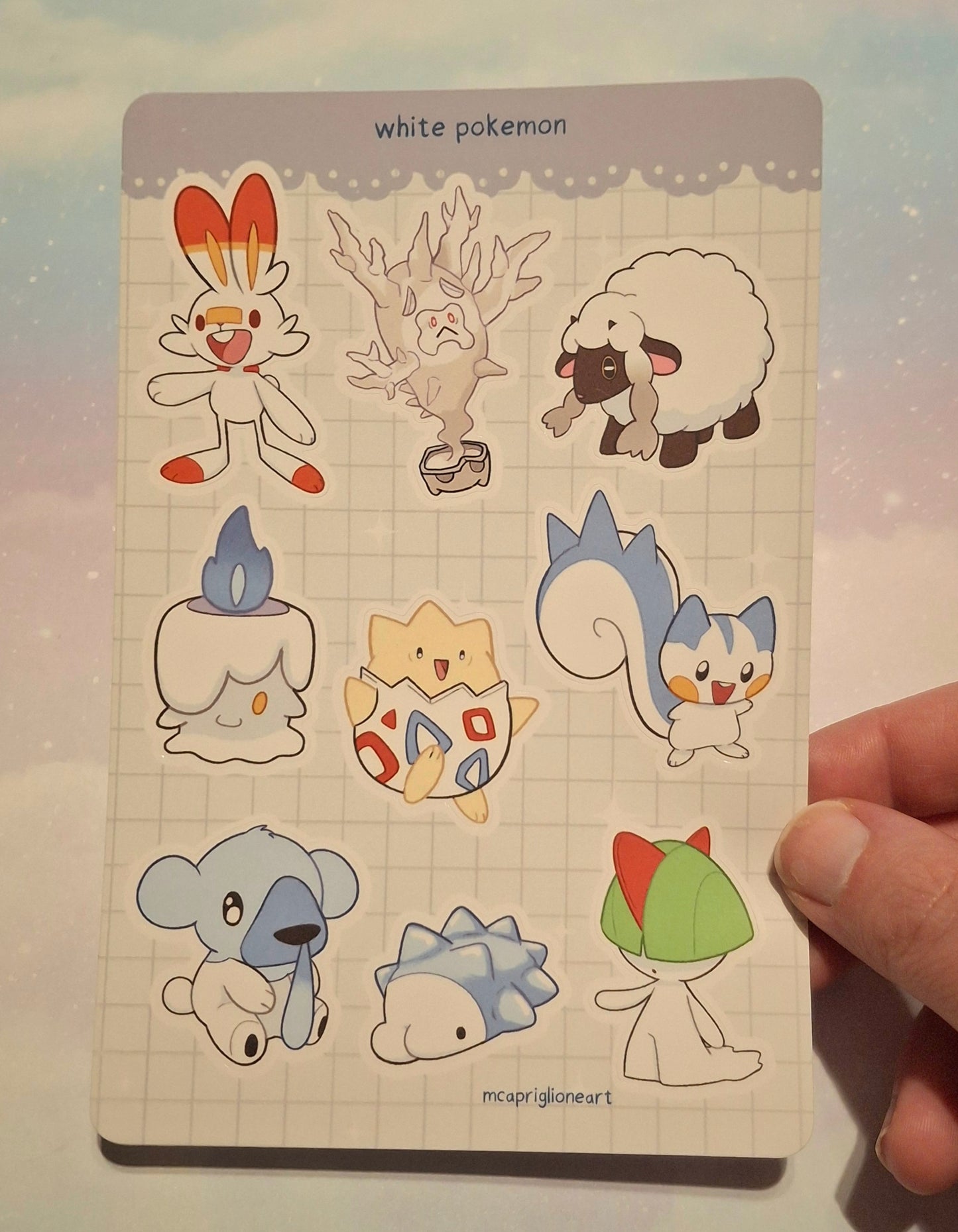 Pokemon of the Rainbow Sticker Sheets (10 Designs Available)