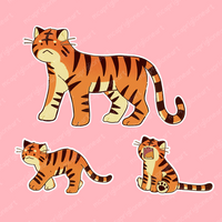Tiger Family Sticker Set
