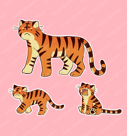 Tiger Family Sticker Set