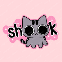 Shook Cat Sticker