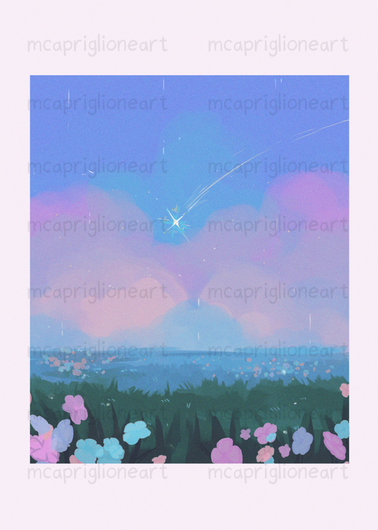 Shooting Star Landscape 5x7 Print