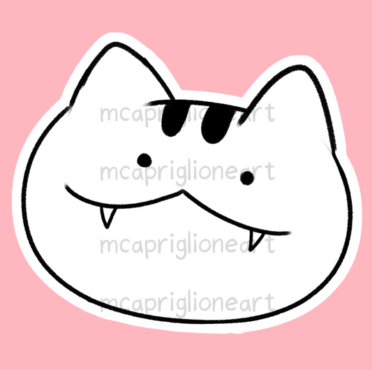 Evil Cat Smile Sticker