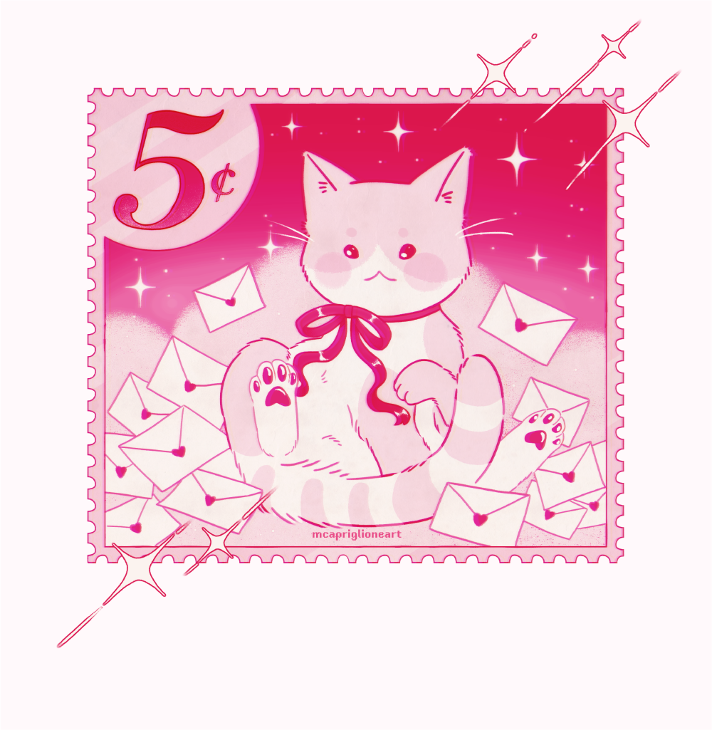 A Letter for You Cat Print