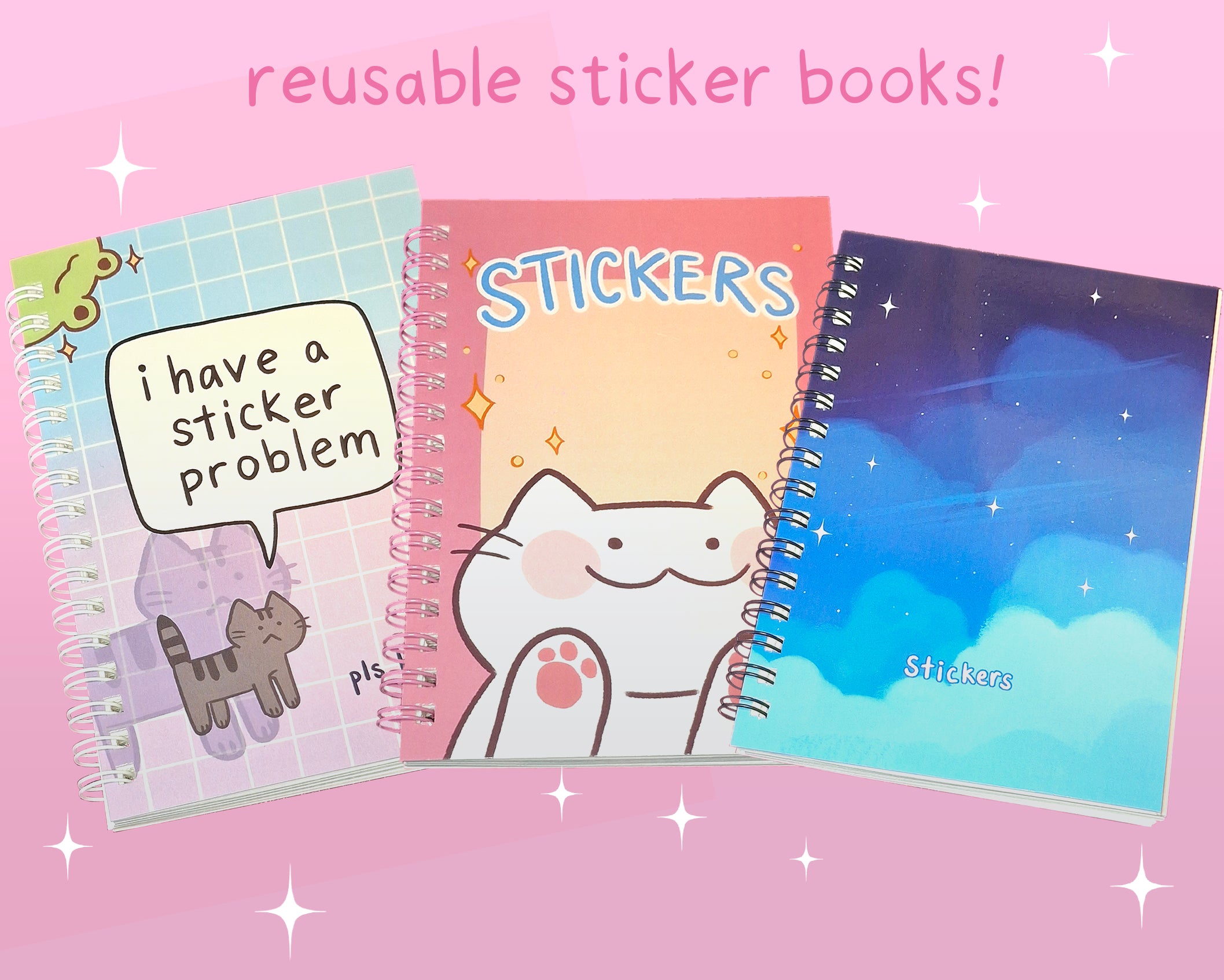 Reusable Sticker Books (Small) (5 Designs Available)