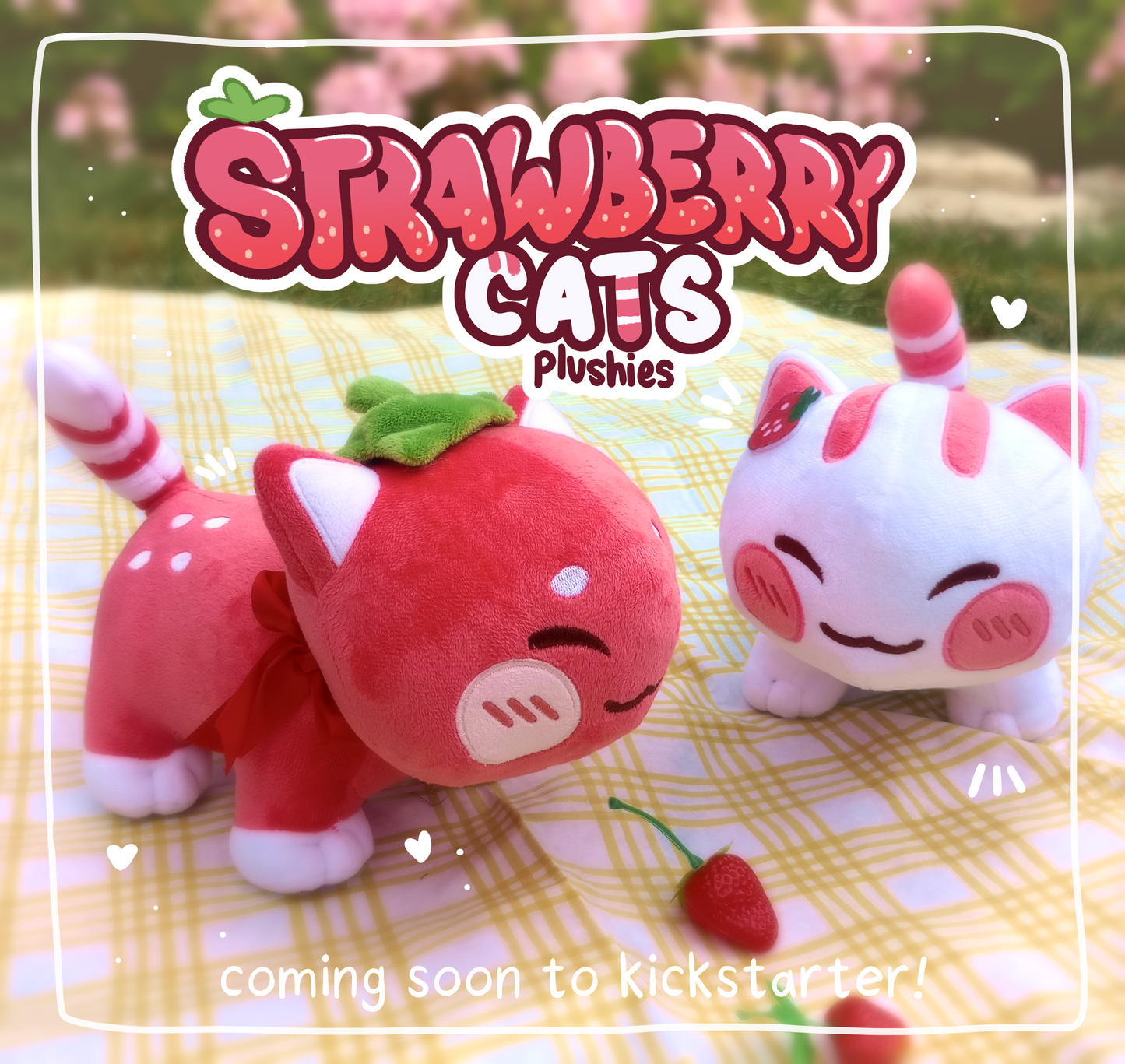 Strawberry Cats Plushies