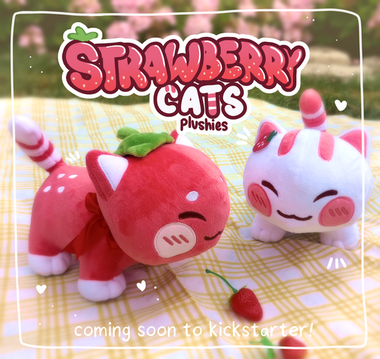 Strawberry Cats Plushies