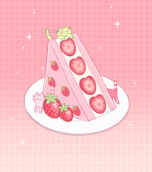 Strawberry Sando Art Print (8.5x11)