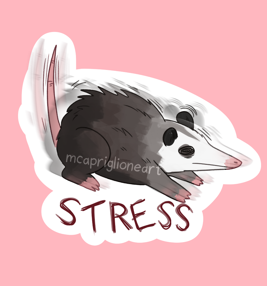 STRESS Possum Sticker