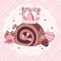 Swiss Roll Cat Print