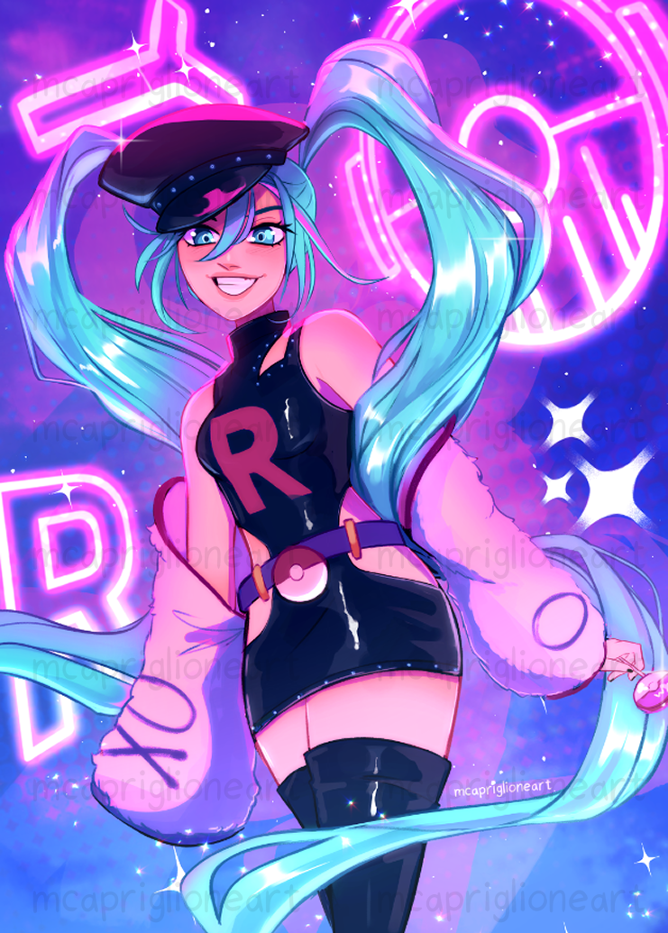 Team Rocket Miku Medium Print