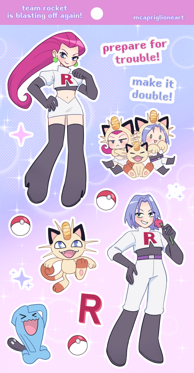 Team Rocket Large Sticker Sheet