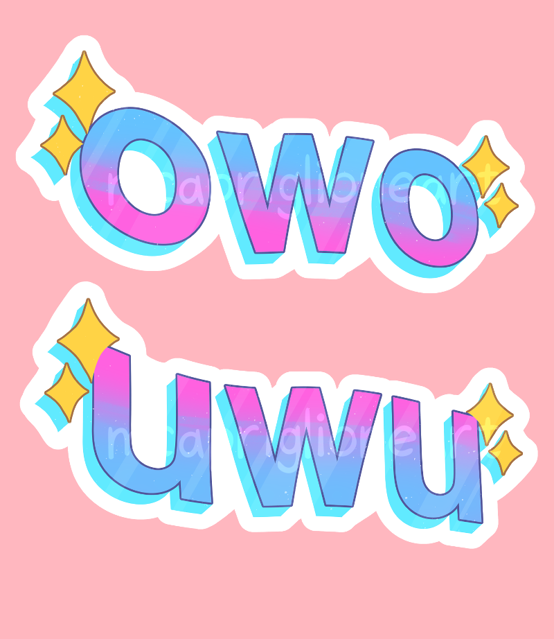 UwU and OwO Sticker Set