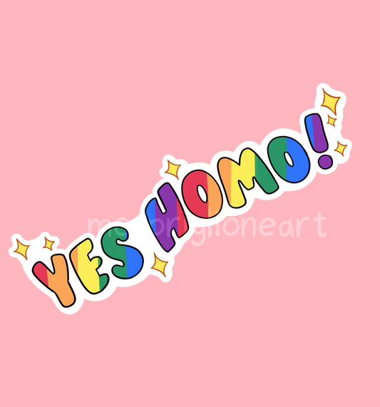 Yes Homo Sticker