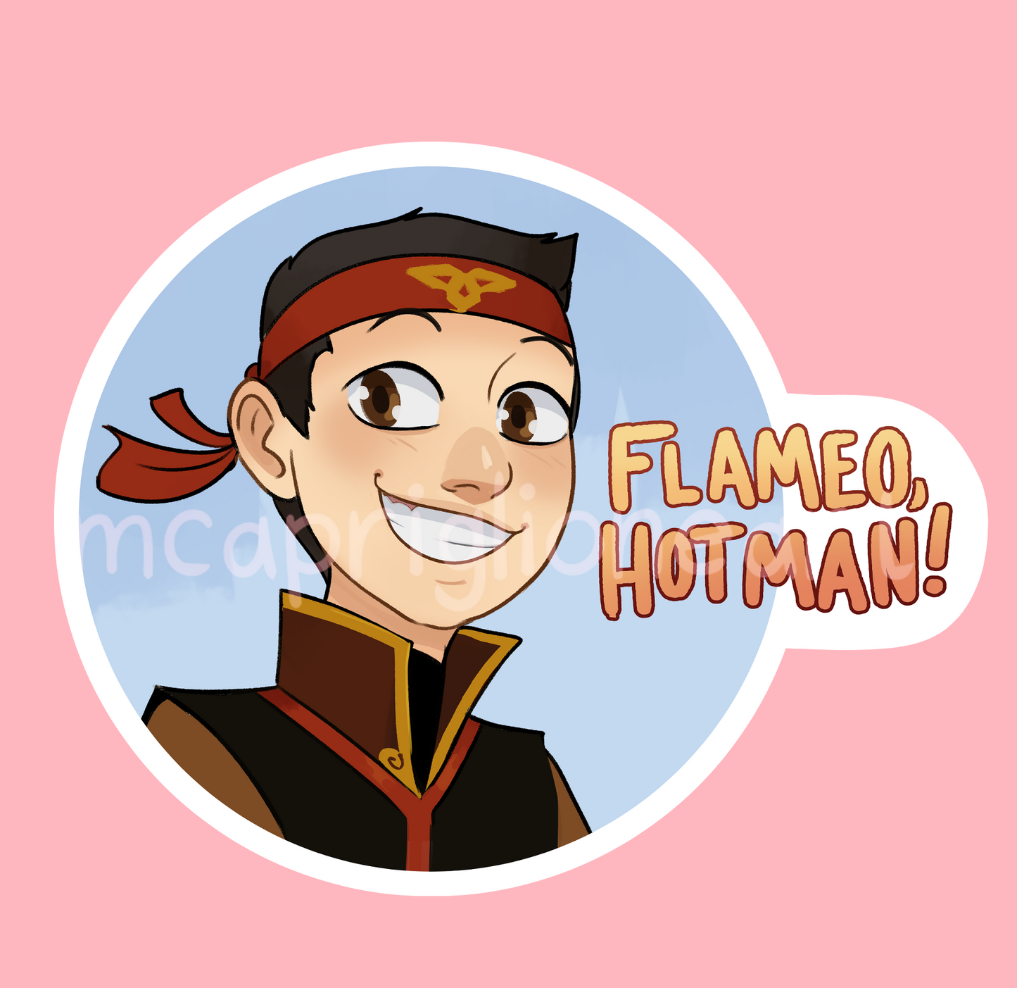 Flameo Hotman Aang Sticker
