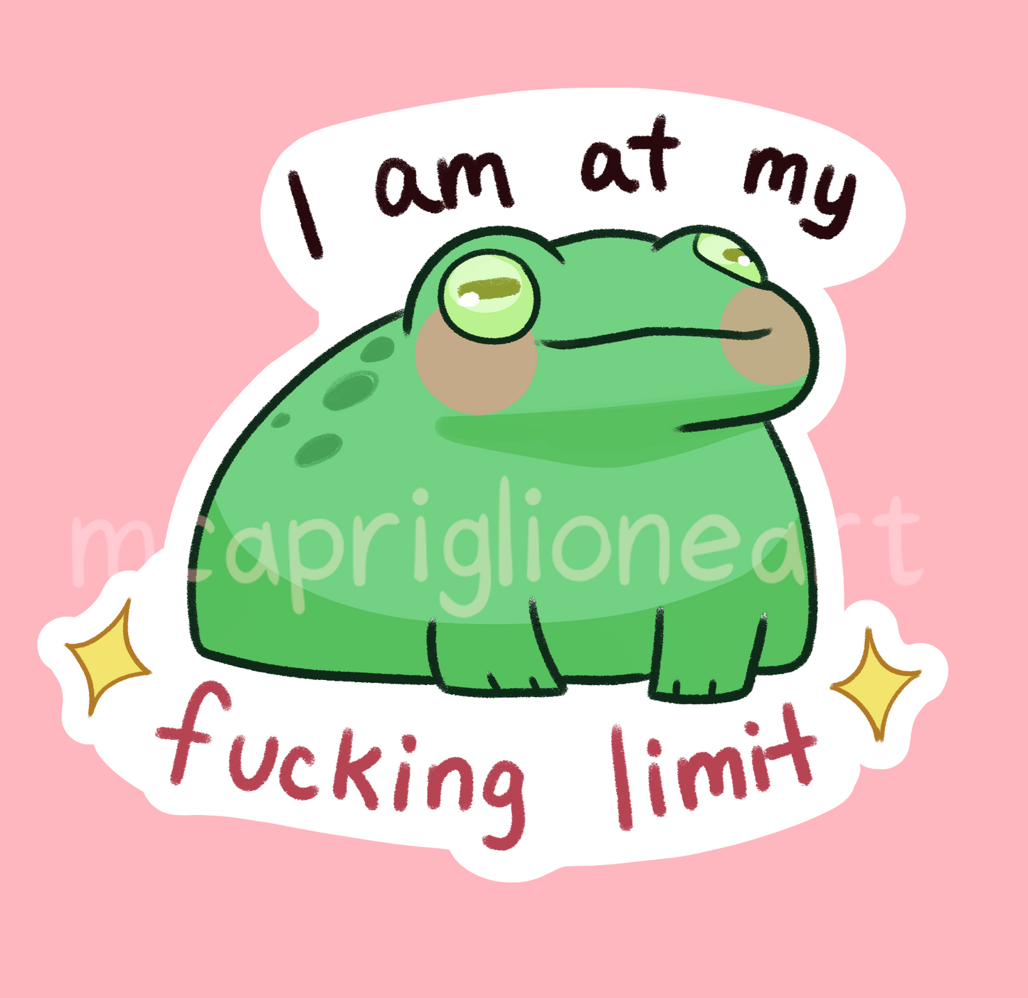 I am at my Limit Frog Sticker