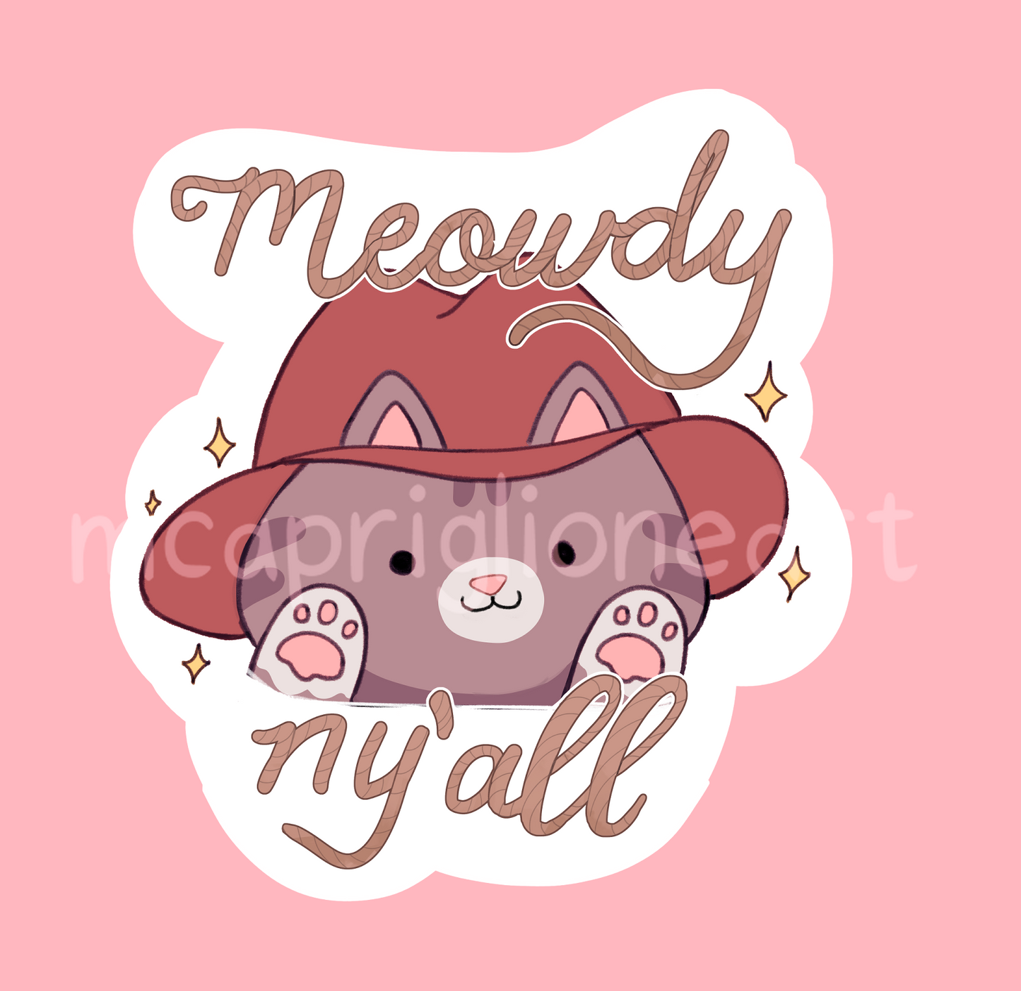 Meowdy N'Yall Sticker