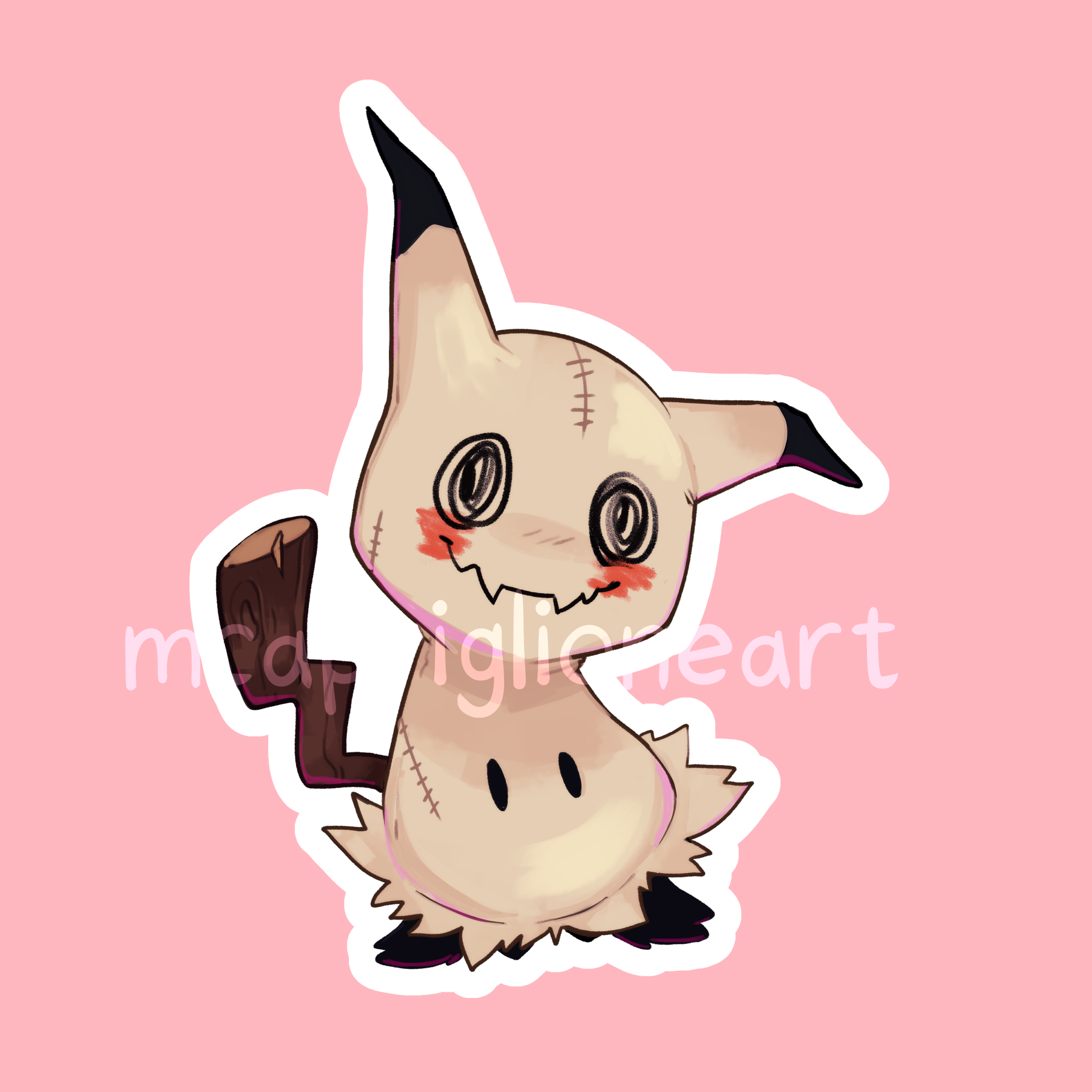 Mimikyuu Sticker Mcapriglioneart mimikyuu-sticker-mcapriglioneart