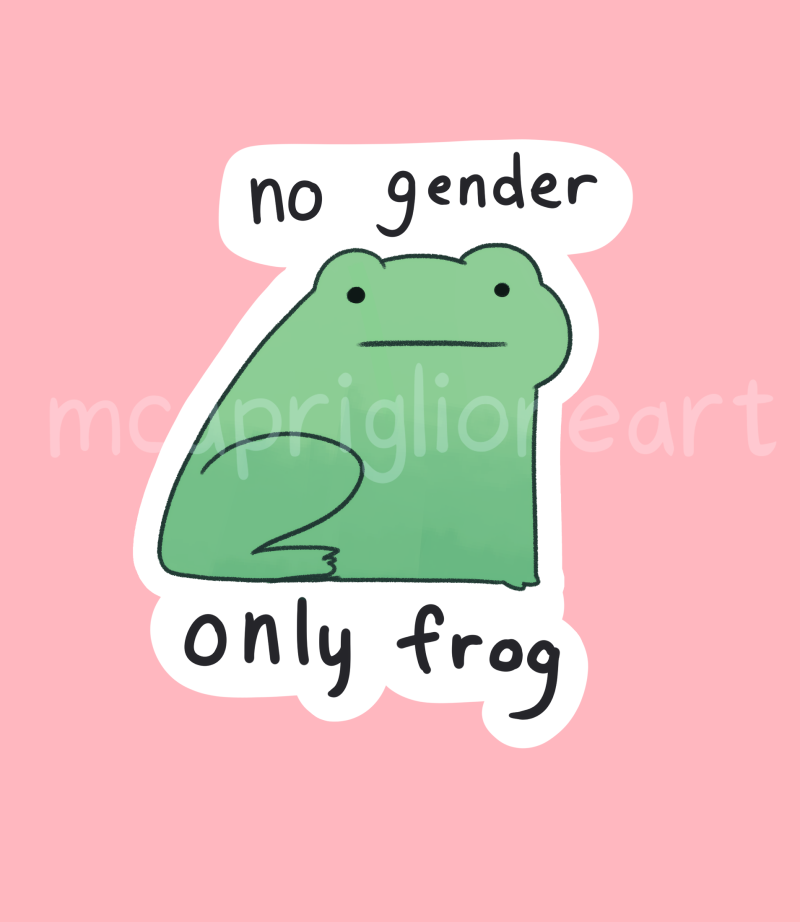 no gender only frog sticker