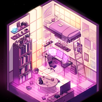 Isometric Room Art Print